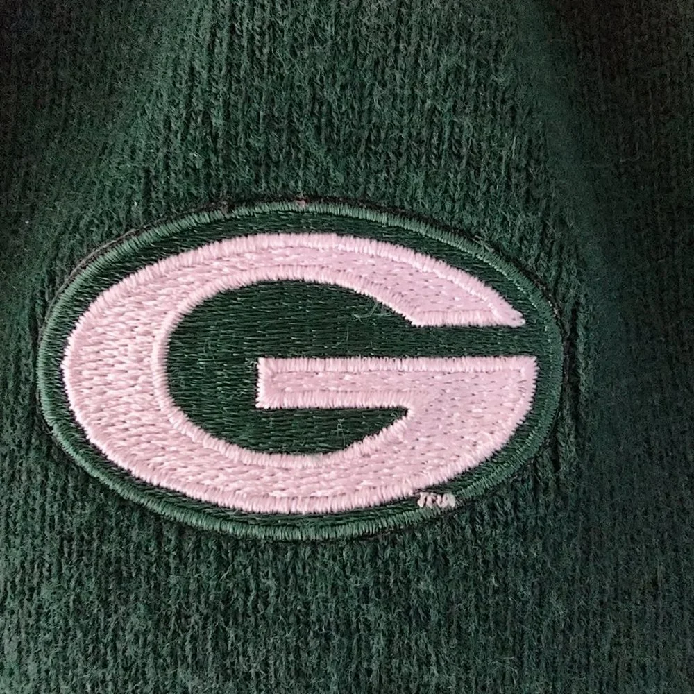 Green Bay Packers Embroidered Scarf Fringes Dark Green Length 54